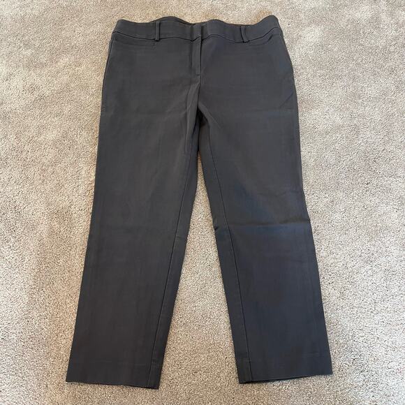 Loft Women's Curvy Skinny Dress Pant Trousers Grey Size 16 Plus - Picture 8 of 8